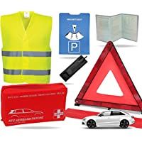 Conjunto de seguridad 8 en 1 chaleco de seguridad para coche 2021- triángulo de advertencia- botiquín de primeros…